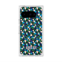 プレミアムスクエアケース with Pixelsnap［ ANNA SUI - HEARTS VINE - BLUE ］