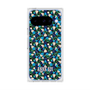 プレミアムスクエアケース with Pixelsnap［ ANNA SUI - HEARTS VINE - BLUE ］