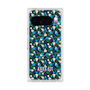 プレミアムスクエアケース with Pixelsnap［ ANNA SUI - HEARTS VINE - BLUE ］