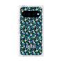 プレミアムスクエアケース with Pixelsnap［ ANNA SUI - HEARTS VINE - BLUE ］