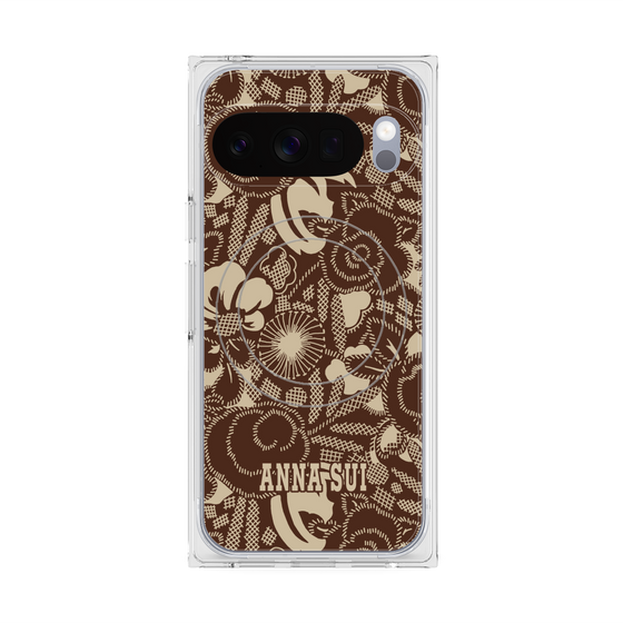 プレミアムスクエアケース with Pixelsnap［ ANNA SUI - STITCHED FLORAL ］