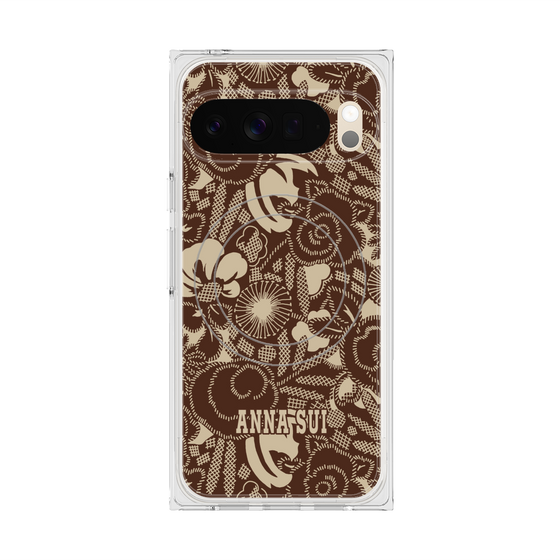 プレミアムスクエアケース with Pixelsnap［ ANNA SUI - STITCHED FLORAL ］