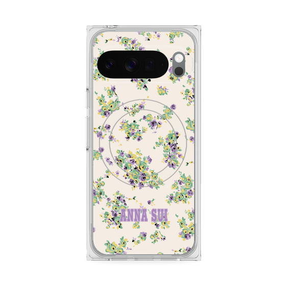プレミアムスクエアケース with Pixelsnap［ ANNA SUI - ROSEBUDS ］