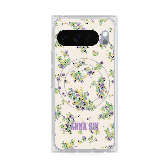 プレミアムスクエアケース with Pixelsnap［ ANNA SUI - ROSEBUDS ］