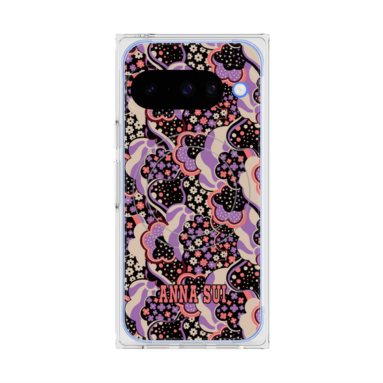 プレミアムスクエアケース with Pixelsnap［ ANNA SUI - WAVY CLOUDS ］