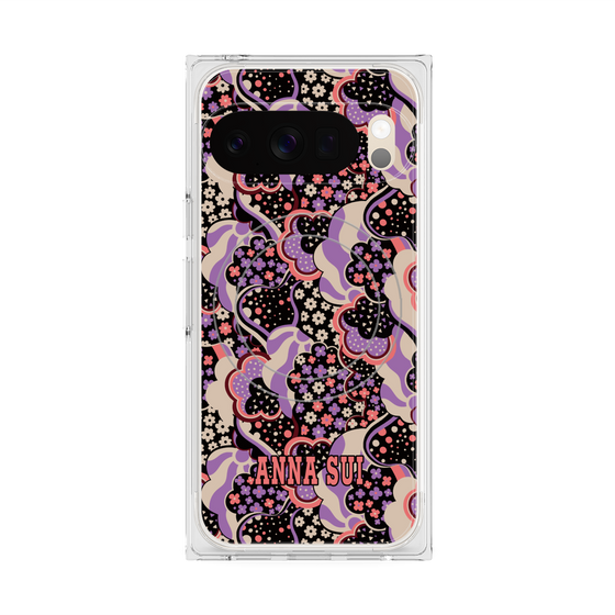 プレミアムスクエアケース with Pixelsnap［ ANNA SUI - WAVY CLOUDS ］