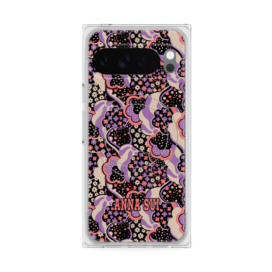 プレミアムスクエアケース with Pixelsnap［ ANNA SUI - WAVY CLOUDS ］