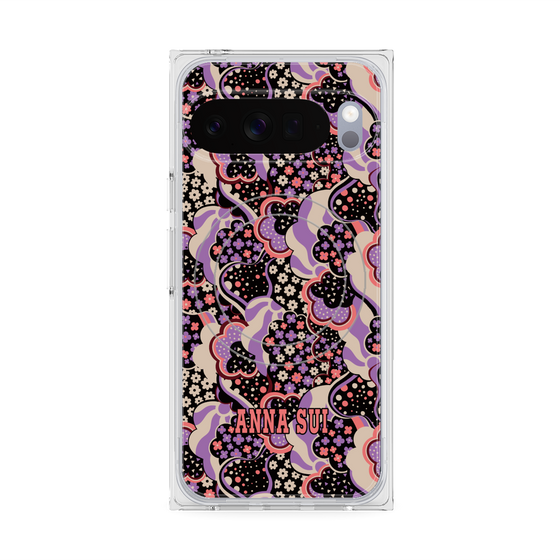 プレミアムスクエアケース with Pixelsnap［ ANNA SUI - WAVY CLOUDS ］
