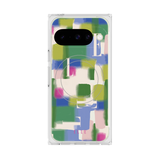 プレミアムスクエアケース with Pixelsnap［ ELLE - Iconics Prints3 ］