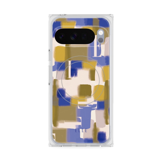 プレミアムスクエアケース with Pixelsnap［ ELLE - Iconics Prints4 ］