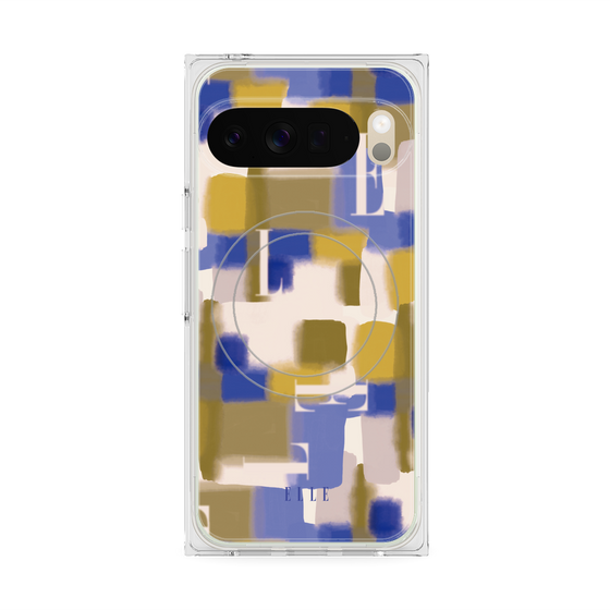 プレミアムスクエアケース with Pixelsnap［ ELLE - Iconics Prints4 ］