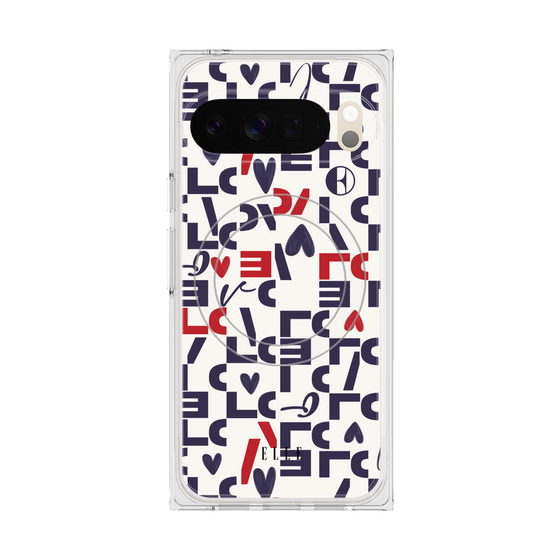 プレミアムスクエアケース with Pixelsnap［ ELLE - Simply Graphical ］