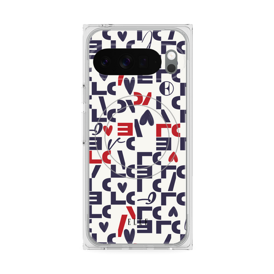 プレミアムスクエアケース with Pixelsnap［ ELLE - Simply Graphical ］