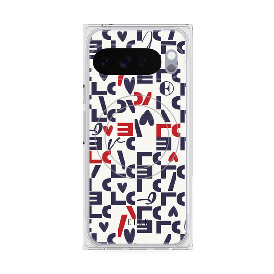 プレミアムスクエアケース with Pixelsnap［ ELLE - Simply Graphical ］
