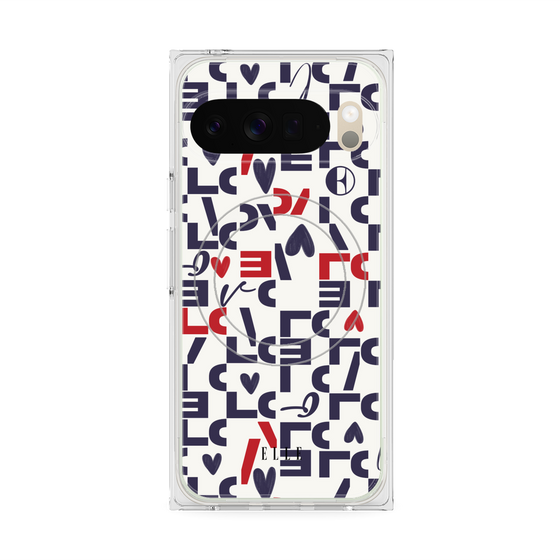 プレミアムスクエアケース with Pixelsnap［ ELLE - Simply Graphical ］