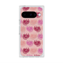 プレミアムスクエアケース with Pixelsnap［ ELLE - Cat Pattern - ピンク ］