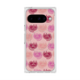 プレミアムスクエアケース with Pixelsnap［ ELLE - Cat Pattern - ピンク ］
