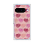 プレミアムスクエアケース with Pixelsnap［ ELLE - Cat Pattern - ピンク ］
