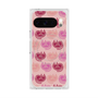 プレミアムスクエアケース with Pixelsnap［ ELLE - Cat Pattern - ピンク ］