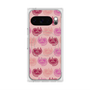 プレミアムスクエアケース with Pixelsnap［ ELLE - Cat Pattern - ピンク ］
