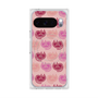 プレミアムスクエアケース with Pixelsnap［ ELLE - Cat Pattern - ピンク ］