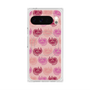 プレミアムスクエアケース with Pixelsnap［ ELLE - Cat Pattern - ピンク ］
