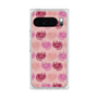 プレミアムスクエアケース with Pixelsnap［ ELLE - Cat Pattern - ピンク ］