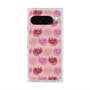 プレミアムスクエアケース with Pixelsnap［ ELLE - Cat Pattern - ピンク ］