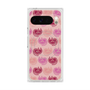 プレミアムスクエアケース with Pixelsnap［ ELLE - Cat Pattern - ピンク ］