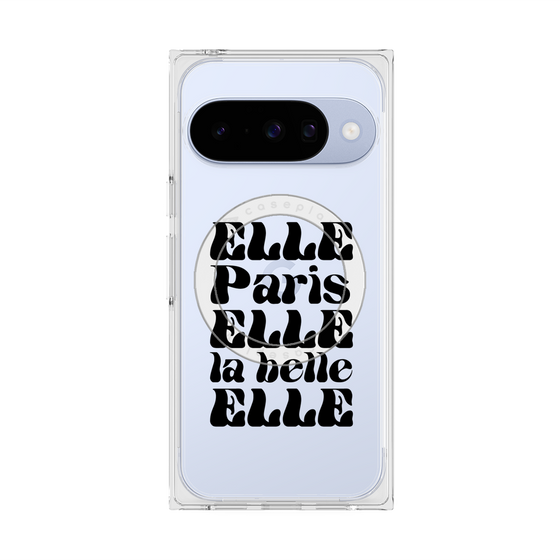 プレミアムスクエアケース with Pixelsnap［ ELLE - ELLE Paris ］