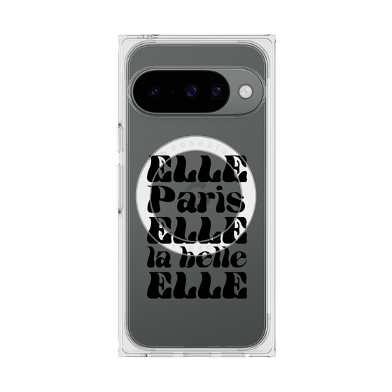 プレミアムスクエアケース with Pixelsnap［ ELLE - ELLE Paris ］
