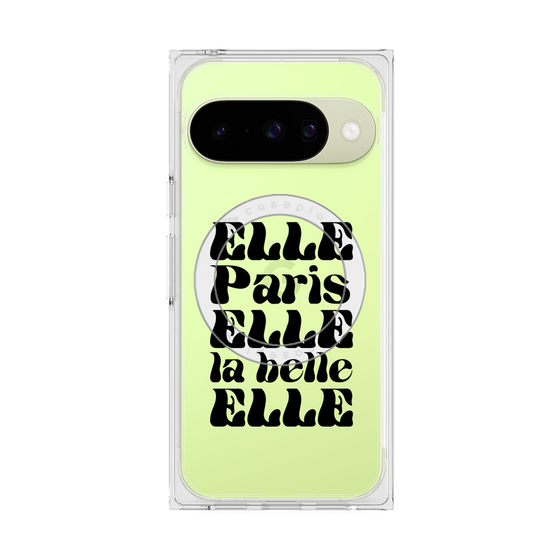 プレミアムスクエアケース with Pixelsnap［ ELLE - ELLE Paris ］