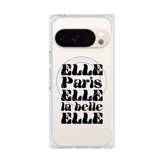 プレミアムスクエアケース with Pixelsnap［ ELLE - ELLE Paris ］