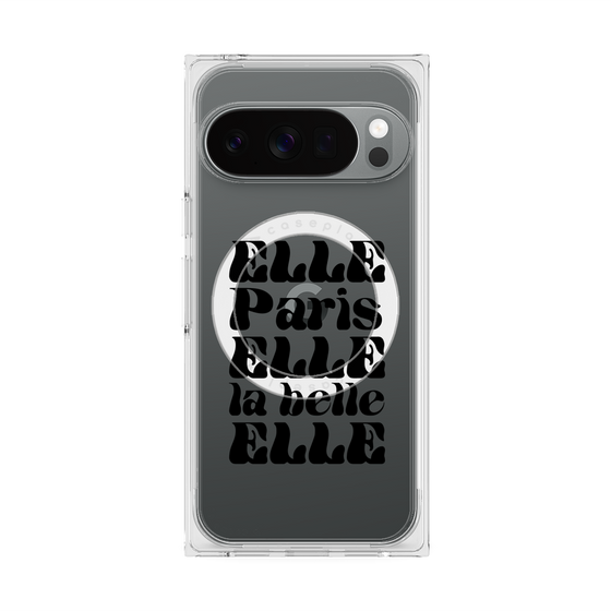 プレミアムスクエアケース with Pixelsnap［ ELLE - ELLE Paris ］