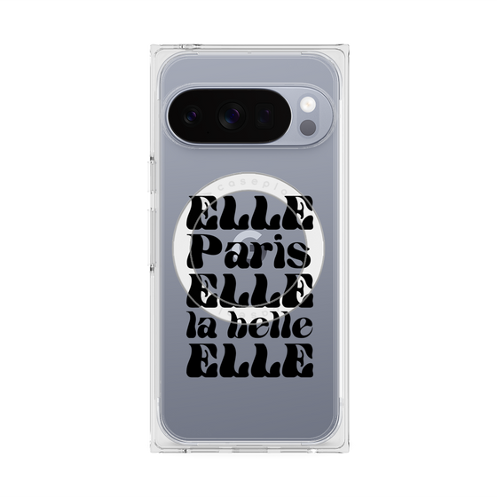 プレミアムスクエアケース with Pixelsnap［ ELLE - ELLE Paris ］