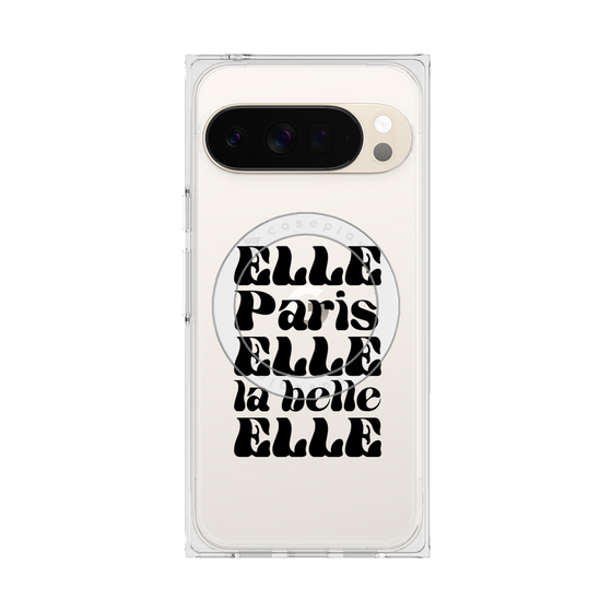 プレミアムスクエアケース with Pixelsnap［ ELLE - ELLE Paris ］