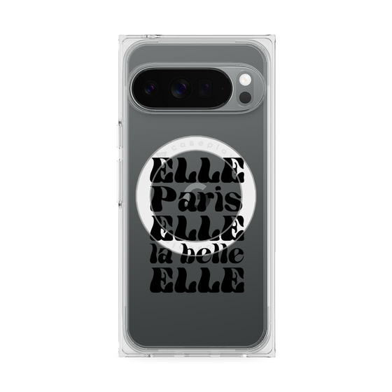 プレミアムスクエアケース with Pixelsnap［ ELLE - ELLE Paris ］