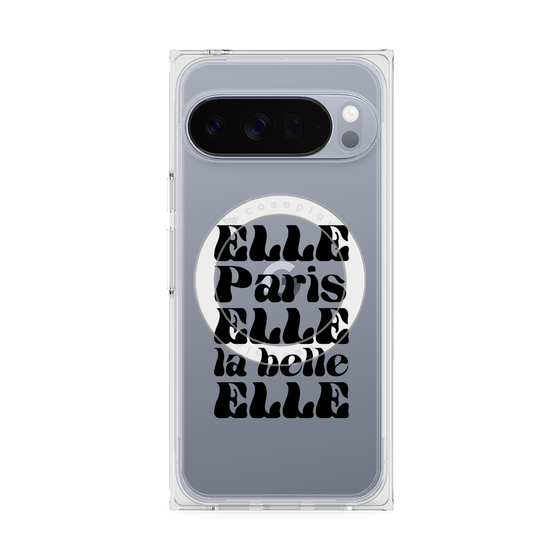 プレミアムスクエアケース with Pixelsnap［ ELLE - ELLE Paris ］