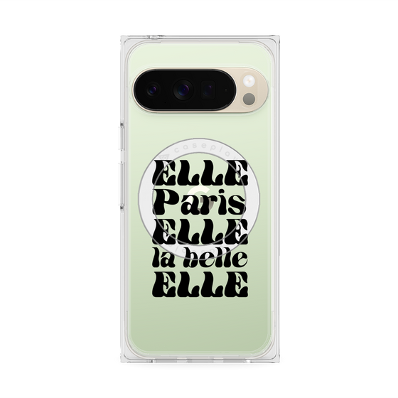 プレミアムスクエアケース with Pixelsnap［ ELLE - ELLE Paris ］