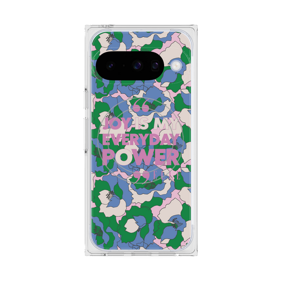 プレミアムスクエアケース with Pixelsnap［ ELLE - Joy is my everyday power ］