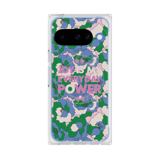 プレミアムスクエアケース with Pixelsnap［ ELLE - Joy is my everyday power ］