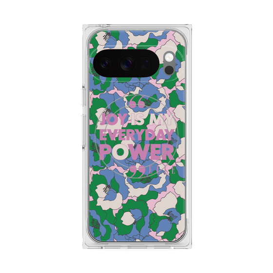 プレミアムスクエアケース with Pixelsnap［ ELLE - Joy is my everyday power ］
