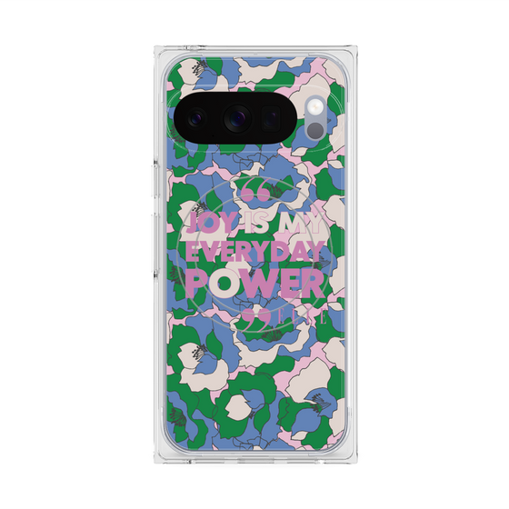 プレミアムスクエアケース with Pixelsnap［ ELLE - Joy is my everyday power ］