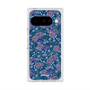 プレミアムスクエアケース with Pixelsnap［ 日比谷花壇 - FloralSymphony - ネイビー ］
