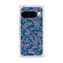 プレミアムスクエアケース with Pixelsnap［ 日比谷花壇 - FloralSymphony - ネイビー ］