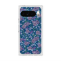 プレミアムスクエアケース with Pixelsnap［ 日比谷花壇 - FloralSymphony - ネイビー ］