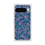 プレミアムスクエアケース with Pixelsnap［ 日比谷花壇 - FloralSymphony - ネイビー ］