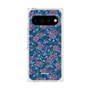 プレミアムスクエアケース with Pixelsnap［ 日比谷花壇 - FloralSymphony - ネイビー ］