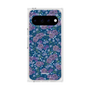 プレミアムスクエアケース with Pixelsnap［ 日比谷花壇 - FloralSymphony - ネイビー ］