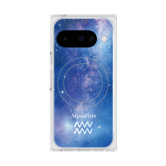 プレミアムスクエアケース with Pixelsnap［ STARRY SIGNS - オリジナル - Aquarius ］